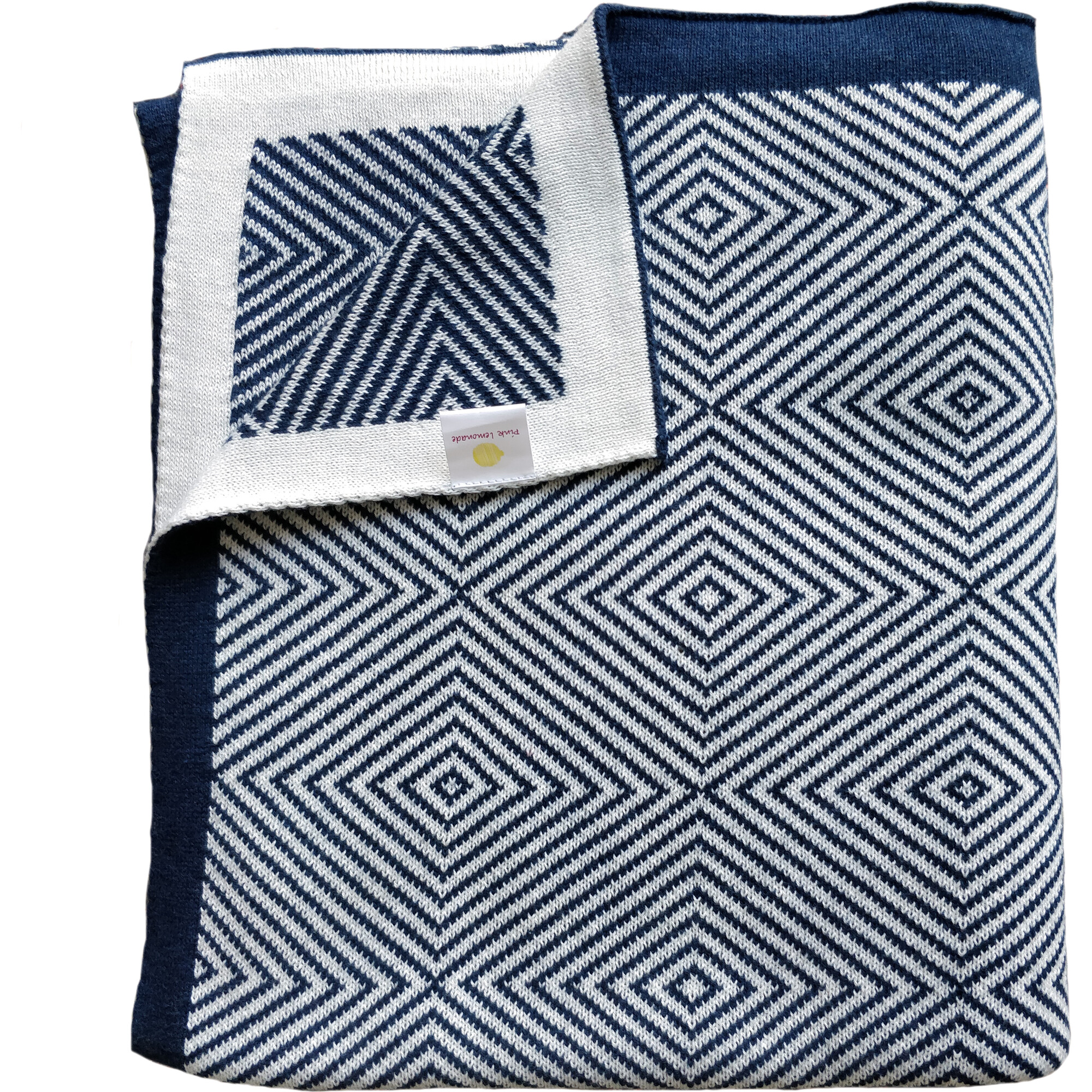 Piazza Throw Blanket, Navy - Throws - 1