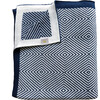 Piazza Throw Blanket, Navy - Throws - 1 - thumbnail