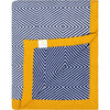 Piazza Throw Blanket, Yellow/Navy - Throws - 1 - thumbnail