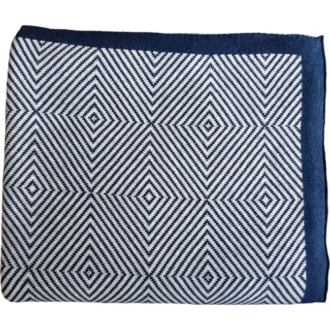 Piazza Throw Blanket, Navy - Throws - 2