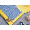 Piazza Throw Blanket, Yellow/Navy - Throws - 2