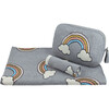 Rainbow Baby Blanket Set, Grey - Blankets - 1 - thumbnail
