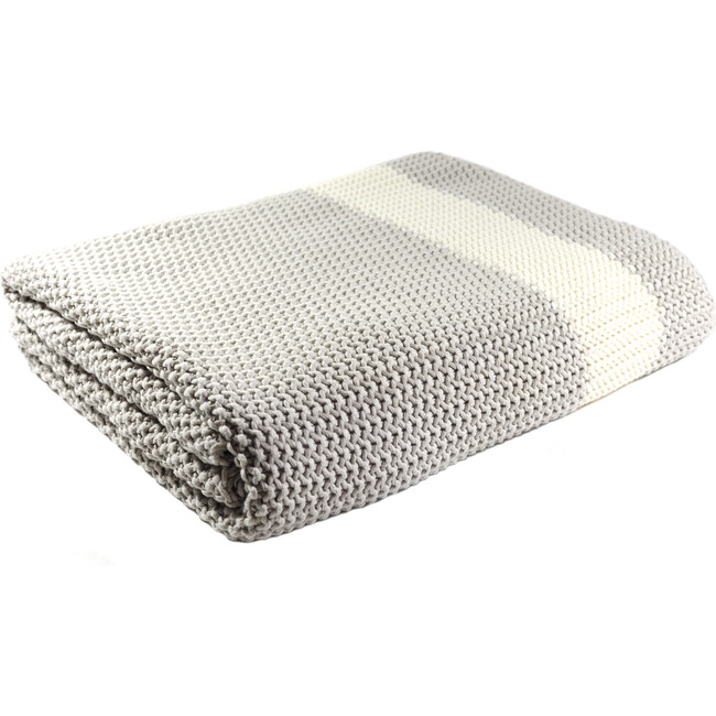 Marici Throw Blanket, Grey/Cream