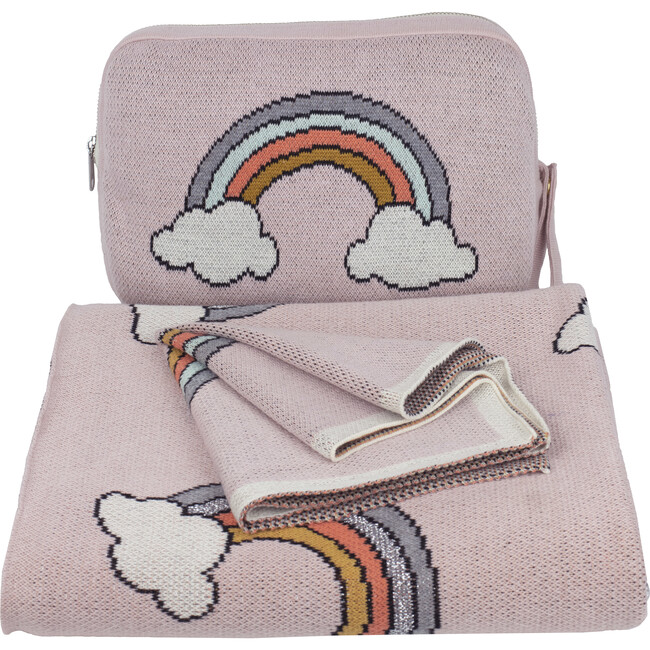 Rainbow Baby Blanket Set, Pink - Blankets - 2