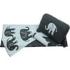 Elephant Love Baby Blanket Set, Blue/Grey - Blankets - 1 - thumbnail