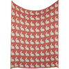 Bunny Love Reversible Baby Blanket Set, Crimson - Blankets - 3