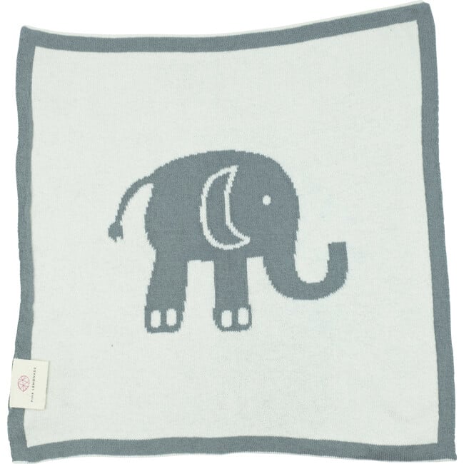 Elephant Love Baby Blanket Set, Grey/Natural - Blankets - 5