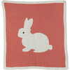 Bunny Love Reversible Baby Blanket Set, Crimson - Blankets - 4