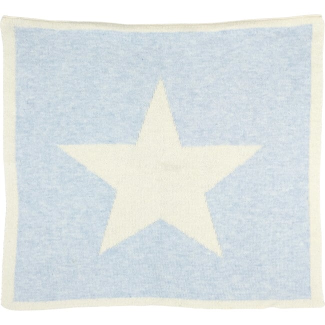 Stars Baby Blanket Set, Blue/Cream - Blankets - 4