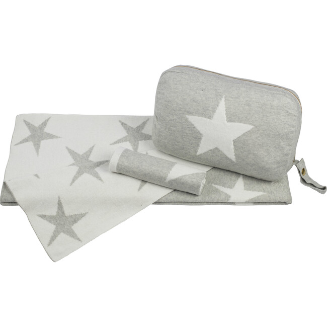 Stars Baby Blanket Set, Vanilla/Ivory - Blankets - 1