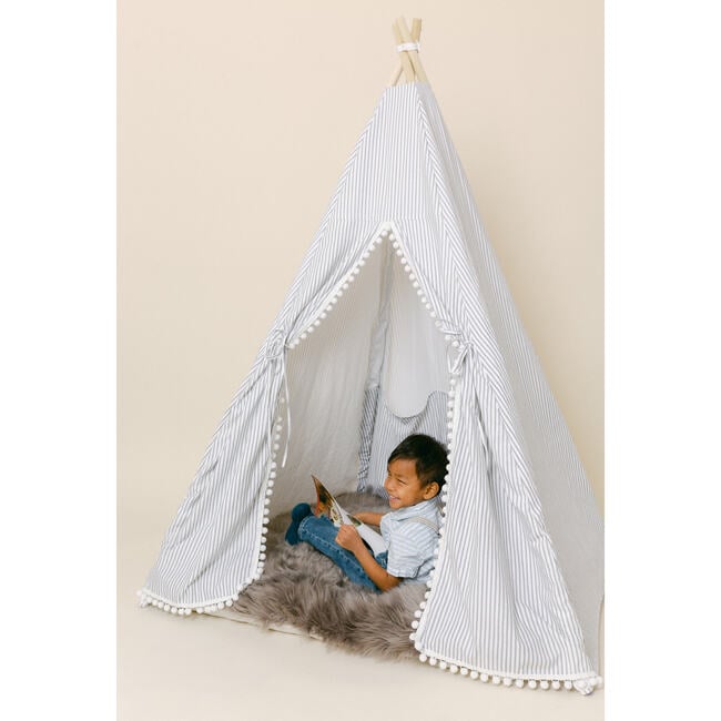 Elijah Play Tent, Black/White Stripes - Play Tents - 2