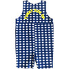 Gingham Playsuit, Blue - Rompers - 2