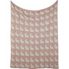 Bunny Love Reversible Baby Blanket Set, Pink - Blankets - 2 - thumbnail