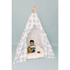 Charles Play Tent, Blue Gingham - Play Tents - 2 - thumbnail