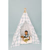 Charles Play Tent, Blue Gingham - Play Tents - 4 - thumbnail