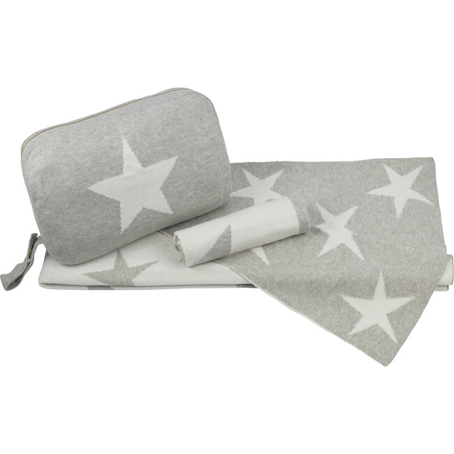 Stars Baby Blanket Set, Vanilla/Ivory - Blankets - 2