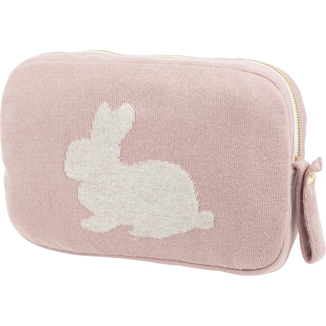 Bunny Love Reversible Baby Blanket Set, Pink - Blankets - 3