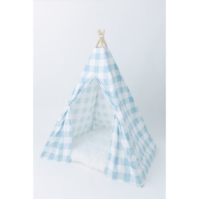 Charles Play Tent, Blue Gingham - Play Tents - 6