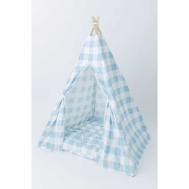 Charles Play Tent, Blue Gingham - Play Tents - 8