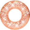 Jumbo 48"  Pool Tube, Rose Gold Glitter - Pool Floats - 1 - thumbnail