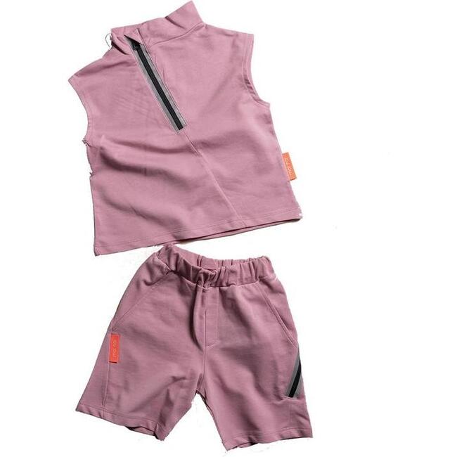 Tank Top & Shorts Set, Mauve