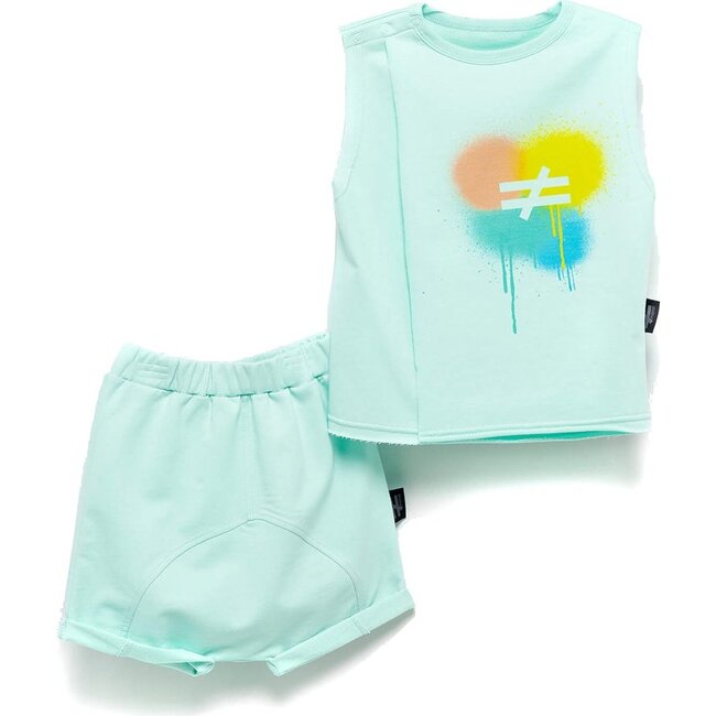 Paint Tank Top Set, Mint - Mixed Apparel Set - 1