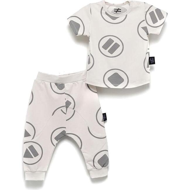 Patterned Outfit Set, Grey - Mixed Apparel Set - 1