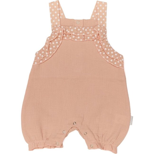 Overall Tank Top Romper, Pink