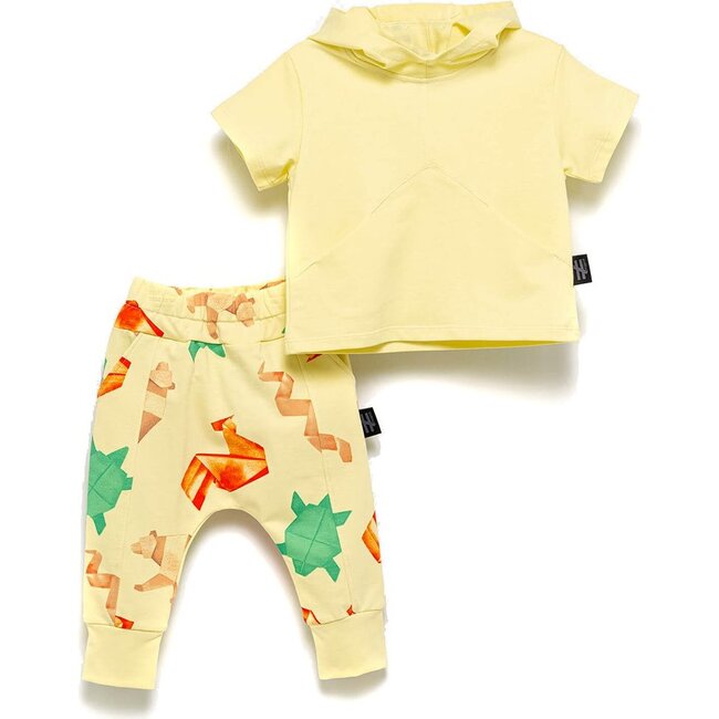 Hooded Track Set, Yellow - Mixed Apparel Set - 1