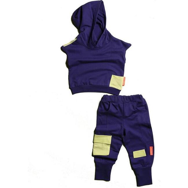 Hooded Tank & Pants Set, Purple