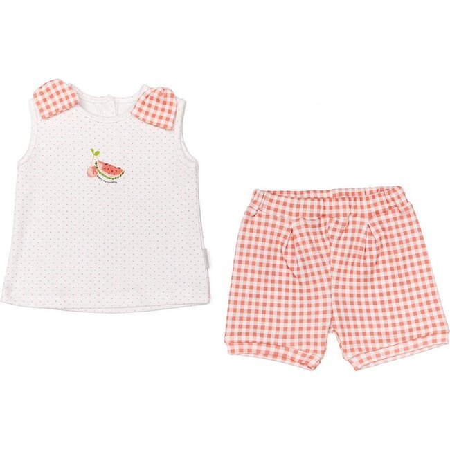 Polka Dot Tank Top Set, Pink - Mixed Apparel Set - 1