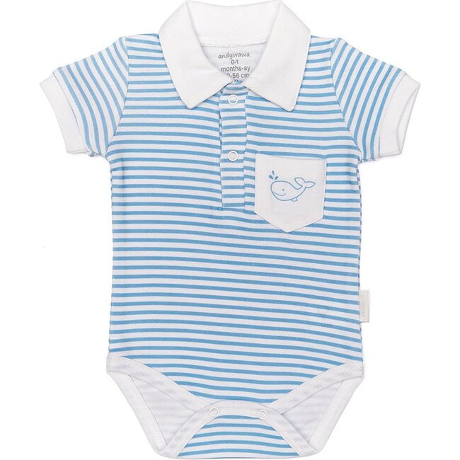 Cute Whale Bodysuit, Blue