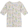 Gani Swim Tee-Shirt, Yellow Anise Flower - T-Shirts - 1 - thumbnail