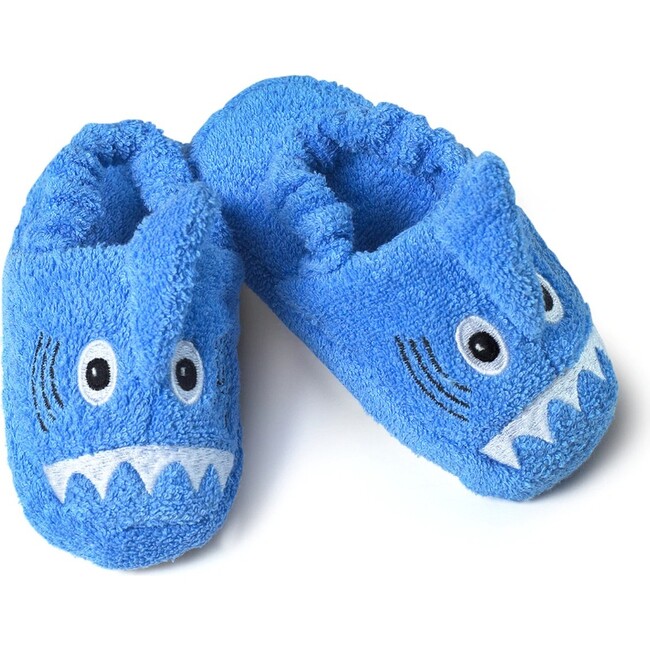 Shark Slippers, Blue - Slippers - 1