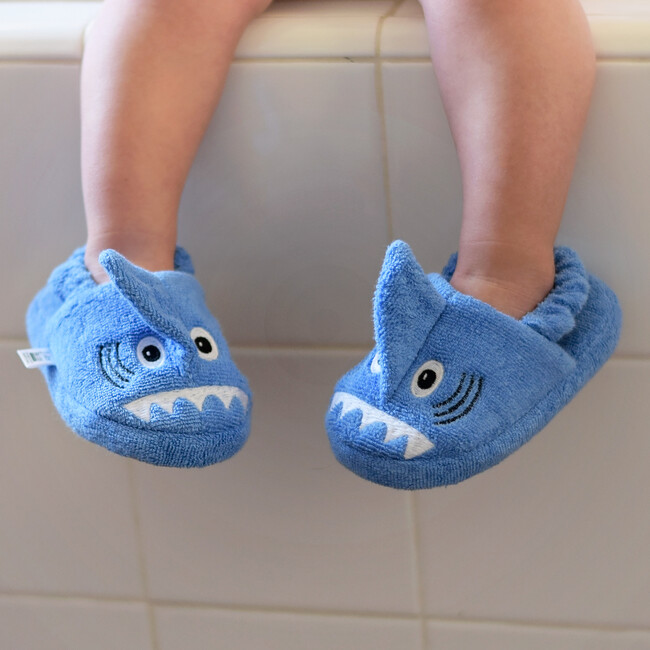 Shark Slippers, Blue - Slippers - 2