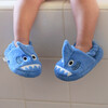 Shark Slippers, Blue - Slippers - 2 - thumbnail