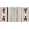 Mini Lobster XS Washable Rug, Ivory/Red - Rugs - 1 - thumbnail