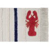 Mini Lobster XS Washable Rug, Ivory/Red - Rugs - 3