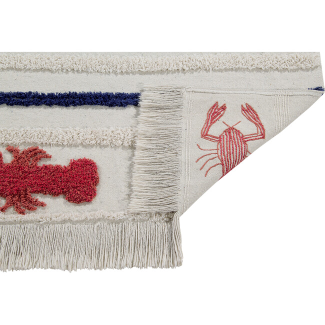 Mini Lobster XS Washable Rug, Ivory/Red - Rugs - 4