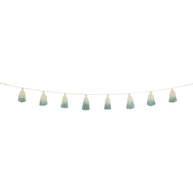 Tie-Dye Tassel Garland, Vintage Blue - Wall Décor - 1