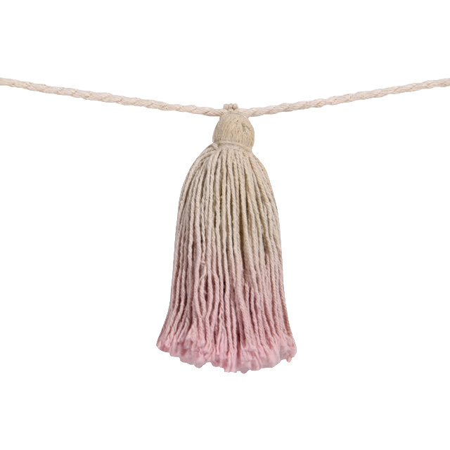 Tie-Dye Tassel Garland, Pink - Wall Décor - 2