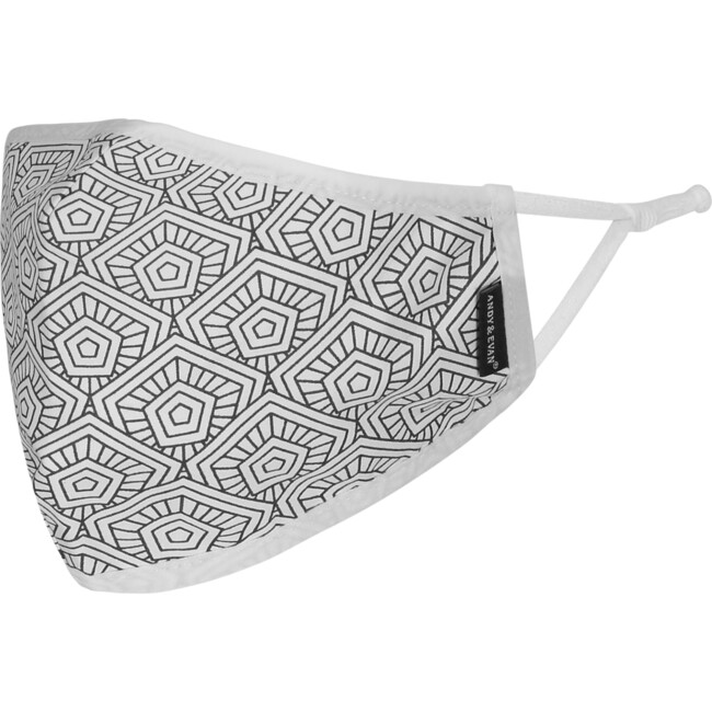 Mens 4-Pack Coloring Face Masks, Geometric