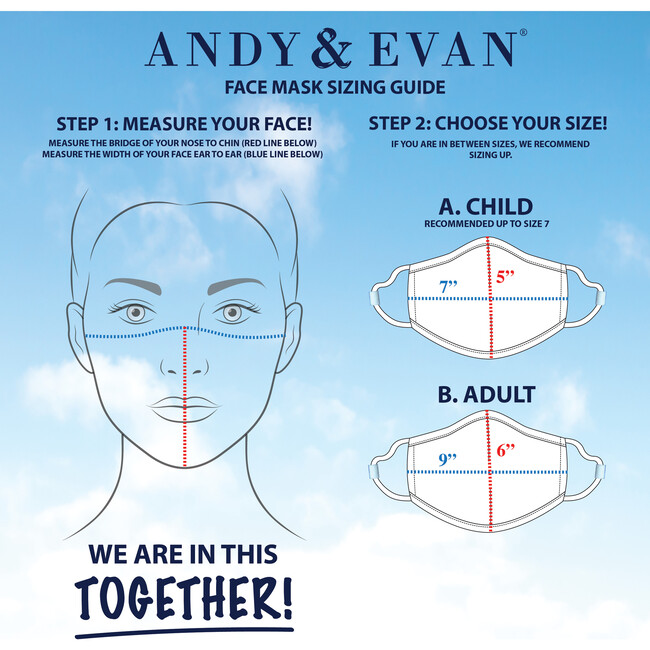 Assorted 8-Pack Family Face Masks, Navy Prints - Face Masks - 3