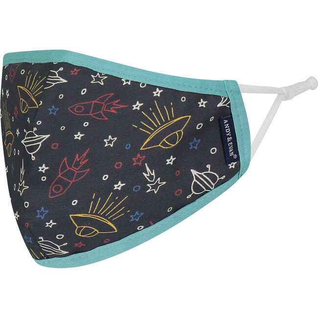 Boys 4-Pack Child Face Masks, Teal - Face Masks - 5