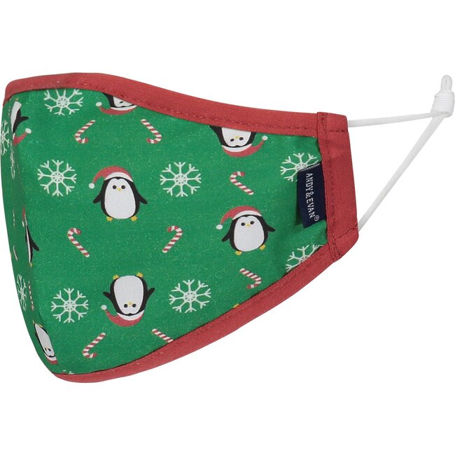 4-Pack Child Holiday Face Masks, Penguins & Dinos - Face Masks - 2