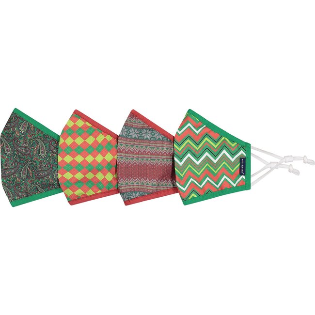 4-Pack Adult Holiday Face Masks, Patterns - Face Masks - 1