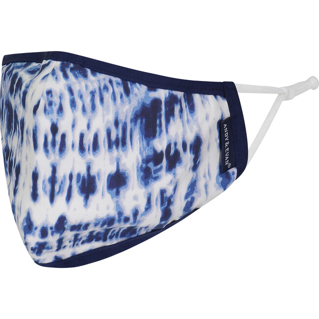 Boys 4-Pack Youth Face Masks, Navy Prints - Face Masks - 4