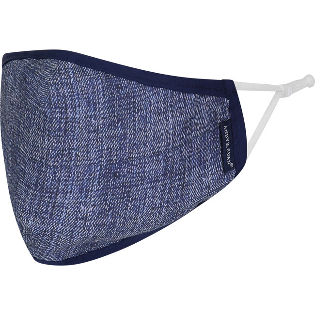 Boys 4-Pack Youth Face Masks, Navy Prints - Face Masks - 5