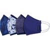 Boys 4-Pack Youth Face Masks, Navy - Face Masks - 1 - thumbnail
