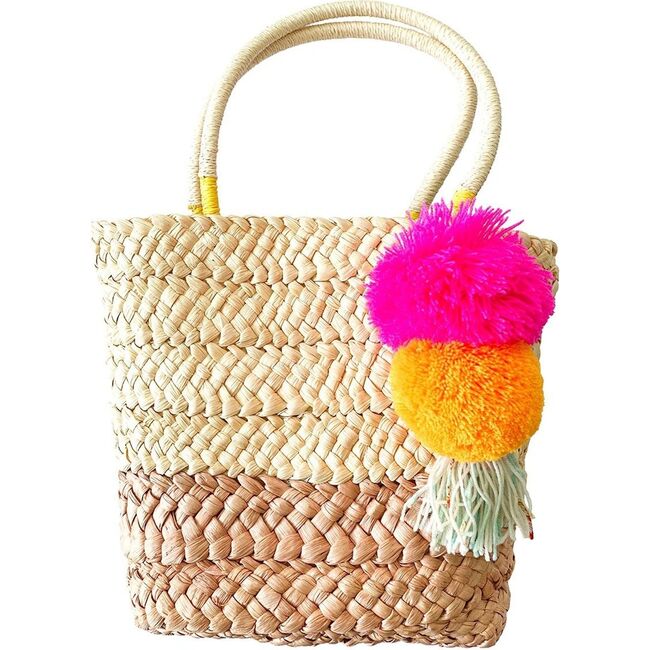 Straw Bag Pink, Pink & Orange Everbloom Bags